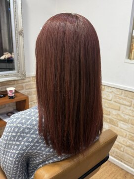 ブリーチなしピンクベージュカラー【カミケン黒岩店/福島】