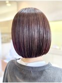 大人の切りっぱなしボブ　