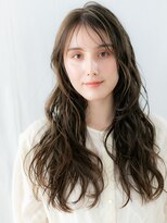 ドクターズサロン LAB 小山店&nbsp;センターパート細めハイライト韓国風巻きウェーブd小山20代30代