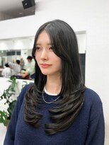 コーボ 柏(COVO)&nbsp;レイヤーカット オリーブベージュ 顔周りカット