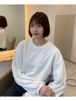 ジーナ  札幌大通(Zina)&nbsp;美髪＊切りっぱなしショートボブ＊暗髪カラー＊Zina札幌大通