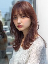 ダル 渋谷/表参道(DAL.)&nbsp;ミディアムレイヤーロングレイヤーダークブラウン韓国風