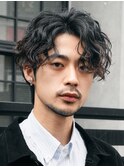 渋谷メンズパーマルーズパーマシャドウパーマッシュウルフゆるめ