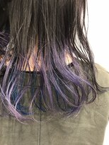 ヘアー リラクゼーション ドロップ 大森店(Hair relaxation drop) 【インナーカラー】ブルーブラック×パープル＆インディゴ