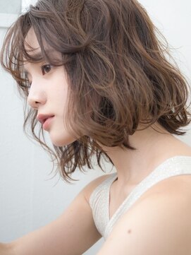 アンルポン(un.le.pont) 【un le pont】シースルーバング×無造作ボブディ