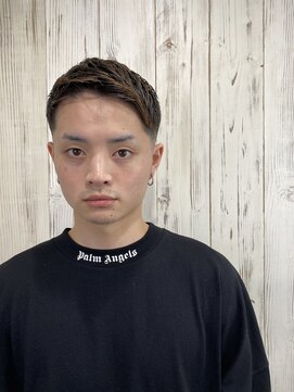 メンズアンダーバーホワイト 南海難波店(Men's _WHITE) フェードナチュラル