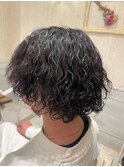 波巻きパーマ