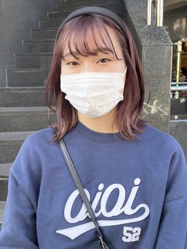 ラミエバイメルト 下北沢(lamie by melt) 毛利/20代人気大人可愛いレッドブラウンくびれレイヤー外ハネ