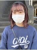 毛利/20代人気大人可愛いレッドブラウンくびれレイヤー外ハネ