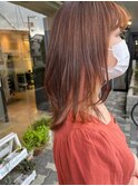 大人可愛い切りっぱなしブラウンアッシュミディアム