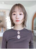 20代30代大人かわいい/グレージュカラー/レイヤー/小顔/前髪