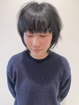 スタイル 茅ケ崎(STYLE)&nbsp;【ハクラ】ウルフ ミディアムウルフ 黒髪ウルフ レイヤーカット