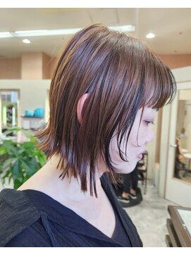エイム ヘアメイク 横川店(eim HAIR MAKE) インナーブラック×トステア髪質改善カラー