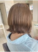 秋冬にオススメ♪切りっぱなしボブスタイル×マロングレージュ