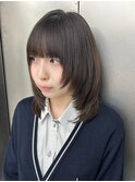 黒髪/ボブルフ/小顔/レイヤーカット/ハイレイヤー