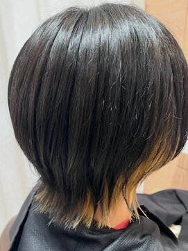 レゴヘアー(Lego Hair) ショートウルフ/インナーカラー/ブロンドカラー