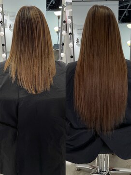 キング 高槻(K!ng) 縮毛矯正髪質改善ハイライトレイヤーカット高槻美容室エクステ