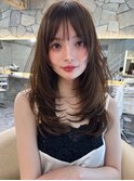 韓国ボブ 韓国ヘア イメチェン ウルフ フェミニン オリーブ 黒髪