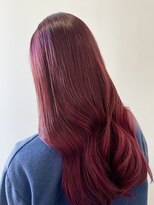 イーストハムアネーロ(EAST HAM anello) レッド×レイヤーカット×コテ巻き仕上げ