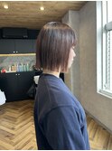 縮毛矯正　美髪切りっぱなしボブ