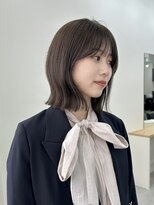 ミル(milu)&nbsp;【ami】ミディアム/切りっぱなしボブ/暗髪/四条/河原町