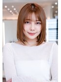 20代30代/大人可愛い/前下がりショートボブ/小顔丸い/ボブ