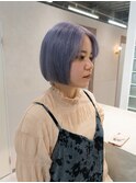 ラベンダー×レイヤーボブ