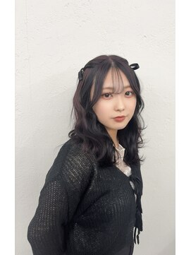 ガルボヘアー 桟橋店(garbo hair) オイルカラーボルドーインナー