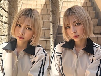 アース 溝の口店(HAIR&MAKE EARTH)の写真/ダメージ98%カット!圧倒的美髪☆上質ケアブリーチで透明感あるハイトーンに♪色落ちも最高に可愛い◎溝の口