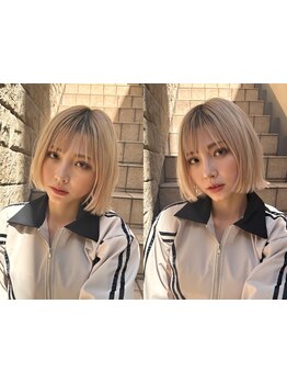 ダメージ98%カット!圧倒的美髪☆上質ケアブリーチで透明感あるハイトーンに♪色落ちも最高に可愛い◎溝の口