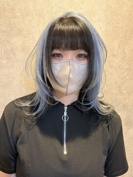 リアイス(Re:ICE) 目白ケアブリーチ×中性ウルフカット/ペールブルー/地雷系