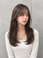 トリニティ(trinity) 髪質改善 レイヤーカット シースルーバング ココアブラウン