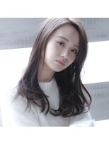 ヘアーアンドメイク シーク 八王子(HAIR&MAKE SeeK) ネイビーアッシュ×ニュアンスストレート