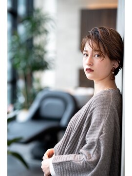 オースティン 門前仲町(AUSTIN) 大人かわいい前髪セシルカットココアブラウンフリンジウェーブ