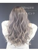 ピンク、ホワイトブリーチ、グラデーション、エクステ、イルミナ