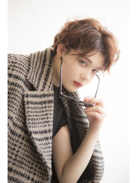 ミエルヘアーエスト 新宿店(mielhair est) 【miel hair est新宿】外国人風☆アプリコットオレンジ☆