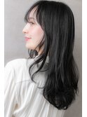 透けバング黒髪大人巻き小顔アンニュイヘアZ浦和20代30代40代