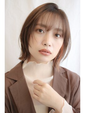 ネオリーブニコ 大井町店(Neolive Nico) 外ハネレイヤーボブ　インナーカラー　マロンベージュ