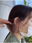 ボブ×インナーピンクベージュ