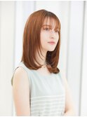 フェイスレイヤーカット☆外国人風カラー☆ストレート☆