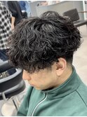 波巻きパーマ