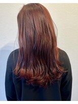 ラテ アトリエ(latte atelier)&nbsp;大人可愛い/レッドピンク/外ハネロング