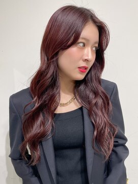 アイウィル(Ai WilL) レッドブラウン 韓国ヘア 顔周りカット ロングレイヤー 髪質改善