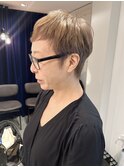 ベリーショート/シアーカラー/カール/大人ショート/ブリーチ