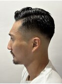 スキンフェードハードパートスタイル