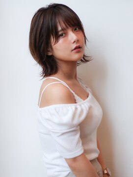 マイラ 銀座(myla) ボブルフ外ハネボブイメチェンワイドバング美髪ホワイトブロンド