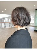 丸みボブパーマ/ショートカット/ショートヘア/20代/30代/40代