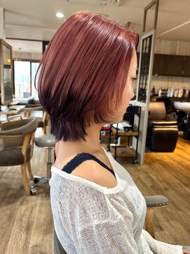 ヘブンリー(heavenly) レイヤーカット/ウルフカット/ピンクベージュ/エンドカラー