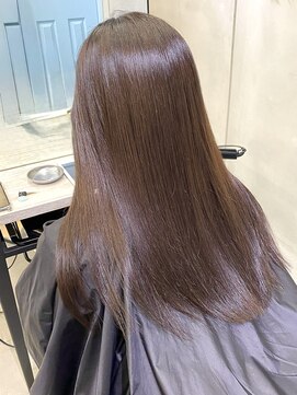 ワンズ リー 上大岡店(One's ly) ココアベージュブラウン_小顔顔まわりカットレイヤー黒髪