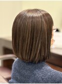 艶まとまりボブ×ナチュラルハイライト